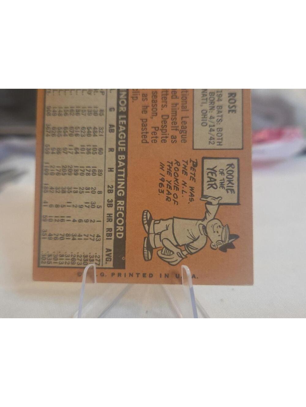 1969 Topps #120 Pete Rose High Grade Off Center Sharp Corners Cincinnati Reds - Picture 8 of 8